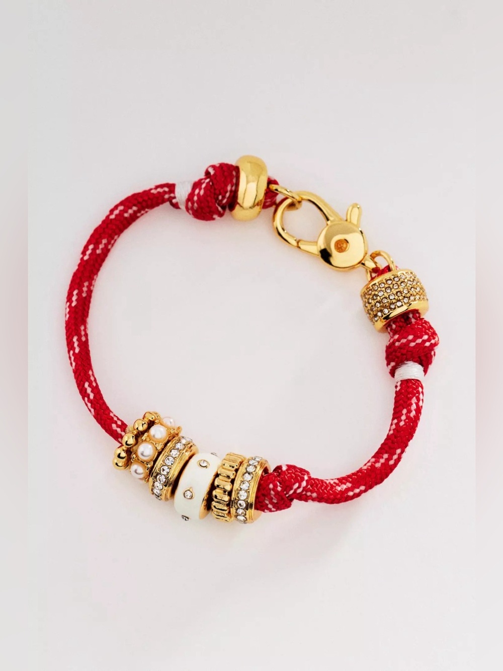 NWT Anthropologie Corded Charm Bracelet Red